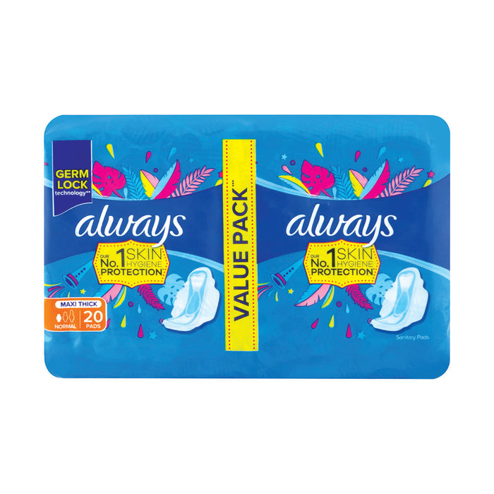 Always Maxi Sanitary Pads Duo Pack Normal 20 Pads