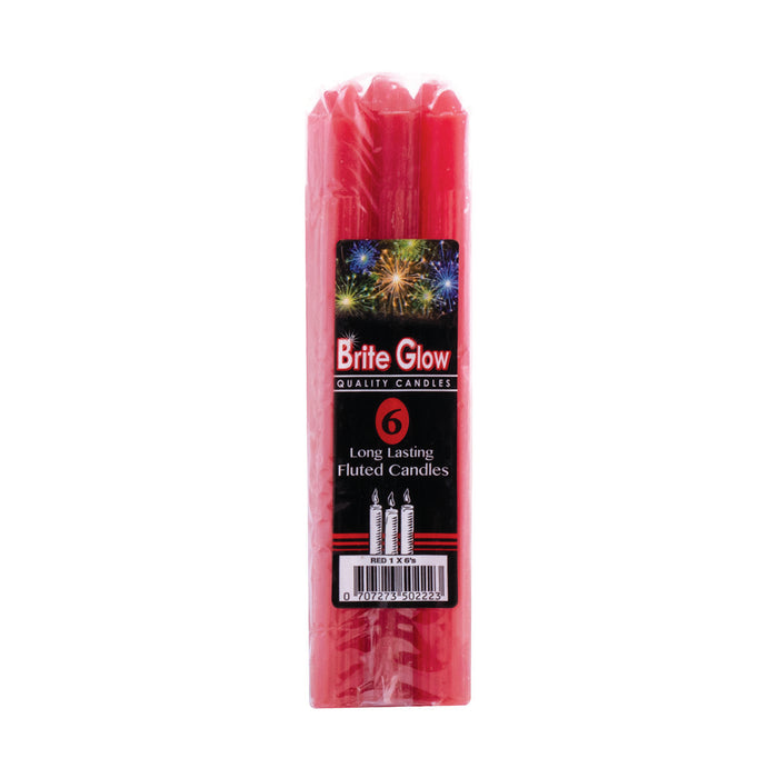 Brite Glow Candles 6 Pack - Red