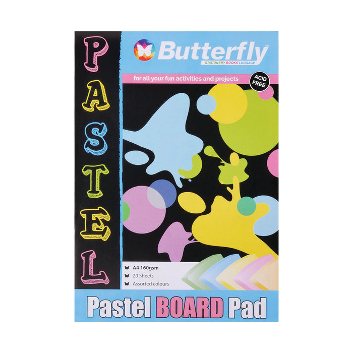 Butterfly A4 Pastel Board Pad 20 Sheets