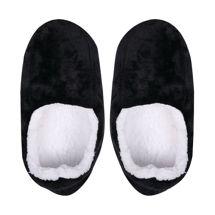 Cosy Fluffy Slippers Mens - Black