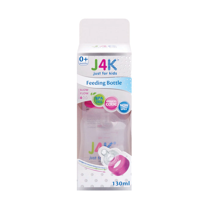 J4K Feeding Bottle 130ml - Pink