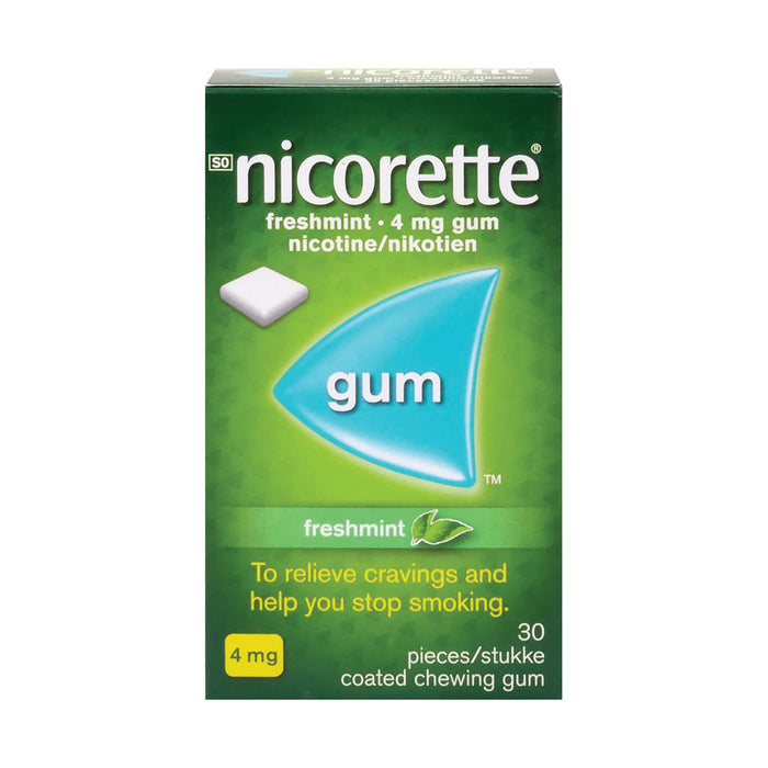 Nicorette Chewable Nicotine-Resin Complex 4mg Mint 30 Pieces