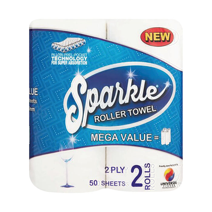 Sparkle 2 Ply Roller Towels 2 Pack