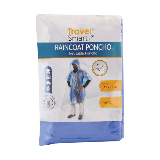 Travel Smart Raincoat Poncho For Adults