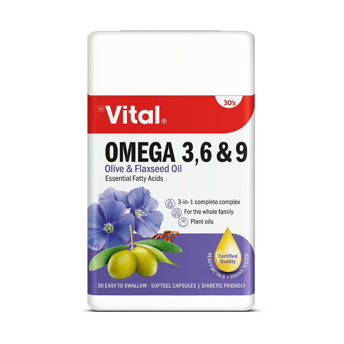 Vital Omega 3, 6 & 9 30 Capsules