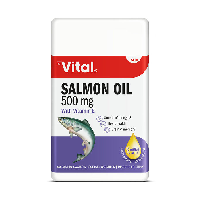 Vital Pure Salmon Oil 500mg 60 Capsules