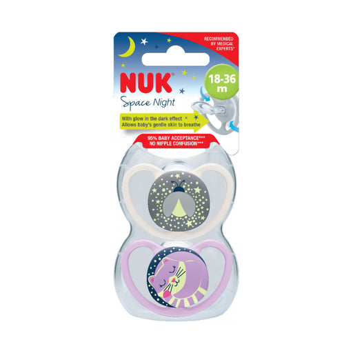 Nuk Silicone Soother Space Night Girl 18-36 Months